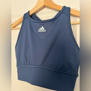 Adidas Blue Crop Top Sports Bra